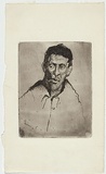 Artist: b'Dyson, Edward Ambrose.' | Title: b'(Soldier smoking a cigarette).' | Date: c.1942 | Technique: b'etching'