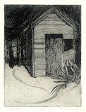 Artist: b'Brash, Barbara.' | Title: b'Beach box.' | Date: c.1948 | Technique: b'etching, printed in black ink with plate-tone, from one plate'