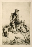 Artist: LINDSAY, Lionel | Title: The Summit | Date: c.1925 | Technique: etching, printed in black ink, from one plate | Copyright: Courtesy of the National Library of Australia