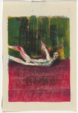 Artist: SELLBACH, Udo | Title: (Man lying) | Date: (1966) | Technique: lithograph, printed in colour, from six stones [or plates]