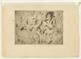 Title: b'not titled [Couple at tea table]' | Date: c.1940s? | Technique: b'etching, printed in black ink with plate-tone, from one plate'