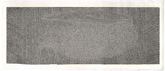 Artist: b'Nona, Dennis.' | Title: b'Ara' | Date: 2006 | Technique: b'linocut, printed in black ink, from one block'