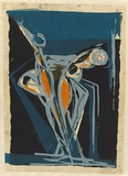 Artist: b'Grey-Smith, Guy' | Title: b'Figures' | Date: 1960 | Technique: b'screenprint, printed in colour, from multiple stencils'