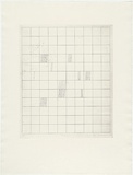 Artist: b'MADDOCK, Bea' | Title: b'Grid I' | Date: 1972 | Technique: b'etching and engraving, printed in black ink, from one zinc plate'