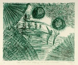Artist: SHEARER, Mitzi | Title: Little green men playing with the sun and the moon | Date: 1979