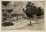 Artist: FULLWOOD, A.H. | Title: The country postman. | Date: 1925 | Technique: etching, printed in black ink with plate-tone, from one plate