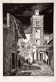 Artist: Owen, Gladys. | Title: The mosque | Date: c.1928 | Technique: wood-engraving, printed in black ink, from one block | Copyright: © Estate of David Moore