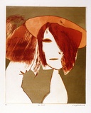 Artist: b'BALDESSIN, George' | Title: b'The hat.' | Date: 1967 | Technique: b'colour etching and aquatint'