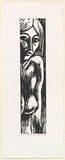 Artist: b'Dallwitz, David.' | Title: b'Pensive nude.' | Date: 1952 | Technique: b'woodcut, printed in black ink, from one block'