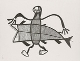 Artist: MAN, John | Title: Amogan. | Date: c.1975 | Technique: screenprint, printed in black ink, from one stencil