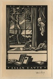 Artist: FEINT, Adrian | Title: Bookplate: Allan Davis. | Date: (1934) | Technique: wood-engraving, printed in black ink, from one block | Copyright: Courtesy the Estate of Adrian Feint