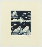 Title: b'Moving/layers' | Date: 2003 | Technique: b'deep-etching and aquatint, printed in blue-black ink, from one plate'