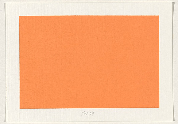 Title: not titled [peach-orange] | Date: 2004 | Technique: screenprint, printed in acrylic paint, from one stencil