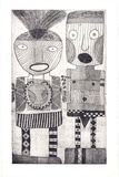 Artist: b'MUNGATOPI, Maryanne' | Title: b'Murrukupwara and malakaninga' | Date: 1997, July | Technique: b'etching, printed in black ink with plate-tone, from one plate'