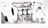 Artist: COLEING, Tony | Title: The first Queensland beer belly championships 1984. | Date: 1984 | Technique: etching and aquatint