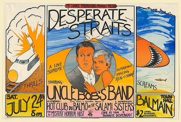 Artist: b'EARTHWORKS POSTER COLLECTIVE' | Title: b'Desperate straits' | Date: 1976 | Technique: b'screenprint, printed in colour, from five stencils'