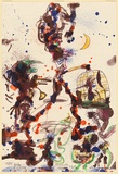 Artist: Olsen, John. | Title: Mozart's magic flute | Date: 1992 | Technique: lithograph, printed in colour, from multiple plates; with pastel additions | Copyright: © John Olsen. Licensed by VISCOPY, Australia