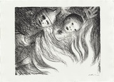 Artist: b'BOYD, Arthur' | Title: b'The ordeal by fire.' | Date: (1965) | Technique: b'lithograph, printed in black ink, from one plate' | Copyright: b'Reproduced with permission of Bundanon Trust'