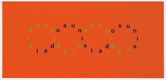 Artist: b'RIDDELL, Alan' | Title: b'Sinusoidal switchback (a)' | Date: 1969 | Technique: b'screenprint, printed in colour, from multiple stencils'