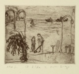 Artist: Bragge, Anita. | Title: St Kilda 3. | Date: 1999, March | Technique: drypoint, printed in black ink, from one plate