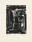 Artist: AMOR, Rick | Title: Statue. | Date: 1992 | Technique: woodcut, printed in black ink, from one block