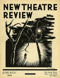 Title: b'New theatre review: June-July 1944' | Date: May 1944 | Technique: b'linocut, printed in black ink, from one block; letterpress text'