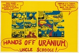 Artist: b'STEPHEN, Anne' | Title: b'Hands off uranium' | Date: 1977 | Technique: b'screenprint, printed in colour, from multiple stencils'