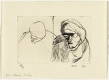 Artist: WALKER, Murray | Title: Old Daisy twice | Date: 1962 | Technique: drypoint, printed in black ink, from one plate
