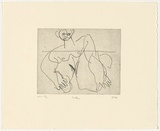 Artist: b'Furlonger, Joe.' | Title: b'Bather (no.1)' | Date: 1989 | Technique: b'etching, printed in black ink, from one plate'