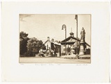 Artist: PLATT, Austin | Title: Queens Square, Sydney | Date: 1945 | Technique: etching, printed in black ink, from one plate