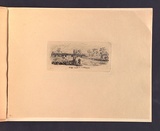 Artist: b'Jones, Henry Gilbert.' | Title: b'Bridge over Yarra at Melbourne.' | Date: 1841-45 | Technique: b'etching, printed in black'