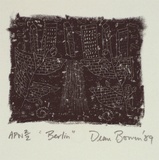 Artist: b'Bowen, Dean.' | Title: b'Berlin' | Date: 1989 | Technique: b'lithograph, printed in black ink, from one stone'