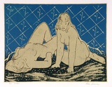 Artist: Sumner, Alan. | Title: Two Sisters | Date: c.1947 | Technique: screenprint, printed in colour, from four stencils