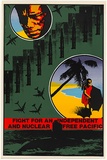 Artist: b'Clutterbuck, Bob.' | Title: b'Fight for an independent and nuclear free Pacific.' | Date: 1984 | Technique: b'screenprint, printed in colour, from multiple stencils'