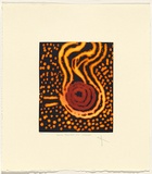 Artist: JAPALJARRI SIMS, Paddy | Title: warlu yanjirlpiri-rla jukurrpa | Date: 2003 | Technique: etching, printed in colour, from one zinc plate