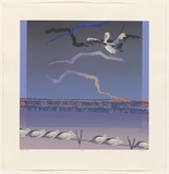Artist: Sabey, Jo. | Title: Siesta. | Date: 1986 | Technique: screenprint, printed in colour, from 17 stencils