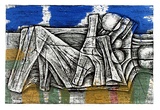 Artist: b'ROSE, David' | Title: b'Mother, son and blue sky' | Date: 1963 | Technique: b'screenprint, printed in colour, from seven stencils'
