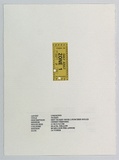 Artist: b'Hesterman, Heather.' | Title: b'Ticket (No. 1 of 4)' | Date: 1995, January | Technique: b'offset printing, printed in black ink' | Copyright: b'\xc2\xa9 Heather Hesterman'