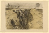 Artist: b'Dyson, Will.' | Title: b'Reinforcements, between Igaree Corner and Lagnicourt.' | Date: 1918 | Technique: b'lithograph, printed in colour, from two stones (black and tan)'