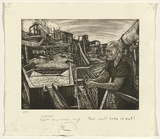 Artist: Gittoes, George. | Title: Breather | Date: 1991 | Technique: etching, printed in black ink, from one plate