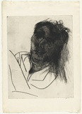 Artist: BOYD, Arthur | Title: Portrait of David Armstrong. | Date: 1968-69 | Technique: etching, printed in black ink, from one plate | Copyright: Reproduced with permission of Bundanon Trust