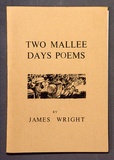 Artist: Wallace-Crabbe, Kenneth. | Title: Two mallee days poems. | Date: 1977 | Technique: wood-engraving, lineblock, letterpress