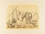 Title: The bushman. | Date: c. 1889 | Technique: transfer-lithograph, printed in black and buff ink, from two stones
