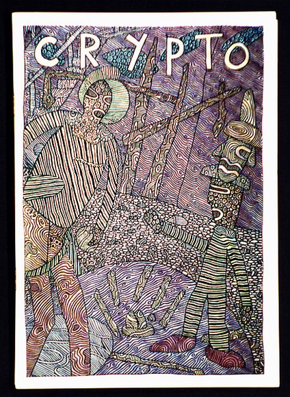 Artist: b'VARIOUS ARTISTS' | Title: b'Crypto Graphic (Two figures).' | Date: c.1990 | Technique: b'offset-lithograph'