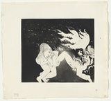 Artist: b'BOYD, Arthur' | Title: bWomen's chorus. | Date: (1970) | Technique: b'etching and aquatint, printed in black ink, from one plate' | Copyright: b'Reproduced with permission of Bundanon Trust'