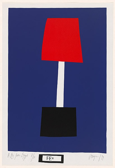 Title: b'Fez' | Date: 1994 | Technique: b'screenprint, printed in colour, from multiple stencils'