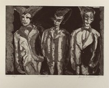 Artist: b'RIDSDALE, Dorothy' | Title: b'Flash back' | Date: 1981 | Technique: b'etching, printed in black ink, from one plate'