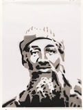 Artist: Dodd, James. | Title: Osama. | Date: 2003 | Technique: stencil, printed in colour, from two stencils
