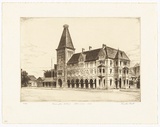 Artist: PLATT, Austin | Title: Newington College, Stanmore | Date: 1947 | Technique: etching, printed in black ink, from one plate