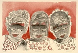 Artist: Brown, Donna. | Title: Sister girls | Date: 1995, June | Technique: lithograph, printed in colour, from two stones